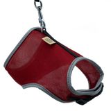Cattie 1x25-35 cm Kırmızı Havalı Dokuma Kedi Göğüs ve Uzatma Seti