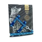 Cattie Desenli Kedi Gogus Ve Gezirme Tasmasi Takim Royalmavi 1X25-40 Cm