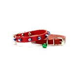 Cattie El Yapımı Boncuklu Kedi Boyun Tasması - 1 x 21 - 25 cm - Kırmızı
