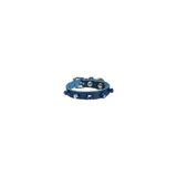 Cattie Gerçek Deriden El Yapımı Boncuklu Kedi Boyun Tasması 1X14-18Cm - Royal Blue