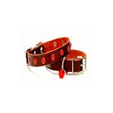 Cattie Gerçek Deriden El Yapımı Taşlı Kedi Boyun Tasması 1,2X25-29Cm - Brown