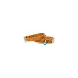 Cattie Gerçek Deriden El Yapımı Taşlı Kedi Boyun Tasması 1,2X25-29Cm - Camel