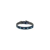 Cattie Gerçek Deriden El Yapımı Taşlı Kedi Boyun Tasması 1,2X25-29Cm - Royal Blue