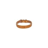 Cattie Gerçek Deriden El Yapımı Taşlı Kedi Boyun Tasması 1,5X28-32Cm - Camel