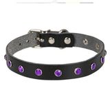 Cattie Gerçek Deriden Taşlı Siyah Xlarge 1.5x26-31 cm Kedi Boyun Tasması