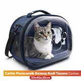 Cattie Panoramik Kedi Taşıma Çantası 30X40x35cm - Koyu Mavi - Newvısıonpanonavyblue
