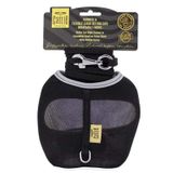 Cattie Siyah 1x25-35 cm Havalı Dokuma Kedi Göğüs ve Gezdirme Takımı