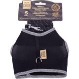 Cattie Siyah Small 1x20-30 cm Havalı Dokuma Kedi Göğüs Gezdirme Takımı