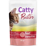 Catty Bistro Jöle İçinde Et Parçacıklı Dana Etli 85 gr Yetişkin Kedi Konservesi
