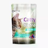 CATTY Catty Bistro Kısırlaştırılmış Tavuklu Yaban Mersinli ve Kızılcıklı Kedi Ödül Maması 60 Gr