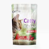 CATTY Catty Bistro Sakinleşme Etkili Kuzulu ve Kızılcıklı Kedi Ödül Maması 60 Gr