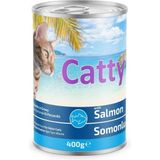 Catty Sos İçinde Somonlu 400 gr Yetişkin Kedi Konservesi