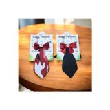 Catyy Petstore Bordo Ve Kırmızı Renk 2'Li Kedi Papyonu