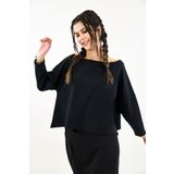 Catz Clothes Siyah Penye Crop Top Bluz