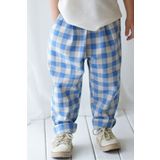 Catz Kids Carrot Pantolon Mavi Krem Ekose Keten