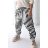 Catz Kids Carrot Pantolon Siyah Çizgili Keten
