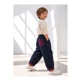 Catz Kids Erkek Çocuk Havuç Kesim Pantolon Lacivert Gabardin Denim Pötikare Cep ve Paça Detaylı