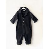 Catz Kids Siyah Gabardin Yakalı ve Cepli Tulum - 1 - 2 Yaş