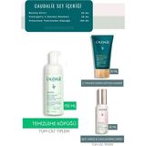 Caudalie Temiz Arınmış Işıltılı Günlük Bakım Seti - Elixir Sprey Kil Maskesi Temizleme Köpük 3'lü Set