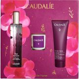 Caudalie The Vignes Odunsu Baharatlı Parfüm Seti 60 ml Hediyelik Aromalı Mum ve Duş Jeli ile