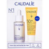 Caudalie Vinoperfect Leke Karşıtı Serum ve Güneş Kremi SPF 50+ Set Tüm Cilt Tipleri İçin 2 Parça