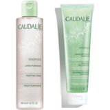 Caudalie Vinopure Arındırıcı Temizleme Jeli 150 ml Ve Temizleyici Tonik 200 ml Karma Ciltler İçin Salisilik Asitli