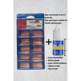 CAVALYN OCEAN Takma Tırnak ( Balerin 236 Pembe ) + Tırnak Yapıştırıcısı ( Nail Glue ) 3gr | Suya Dayanıklı