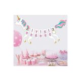 CAVAŞ sun hat Unicorn Karakterli Boynuzlu At Temalı Pony Parti Konsept 2 M Iyiki Doğdun Yazısı 3d Banner