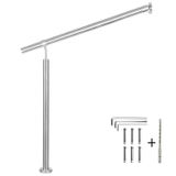 CAVATINY V2A paslanmaz çelik giriş korkuluğu, merdiven, korkuluk, merdiven korkuluğu, paslanmaz çelik duvar korkuluğu (120 cm)