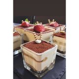 Çavdar Group 6'lı Magnolia 9x9 Kasesi Tatlı Puding,dondurma Kasesi El Yapımı Cam Magnolia Kabı