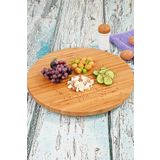 Çavdar Group Dönerli Lüx Bambu Sunum Tepsisi Pizza Tahtası 35 cm