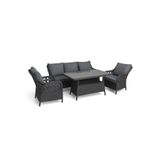 Çavdar Group İcon Raddan 3+1+1 Çay Seti Balkon Teras Bahçe Mobilyası El Örgüsü Raddan 5 Kişilik Oturma Grubu