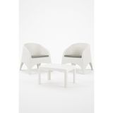Çavdar Group Olivia 1+1 Bistro Set Minderli 2 Kişilik Oturma Grubu Sehpa Bahçe Balkon Teras Set