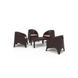 Cavdar Group Olivia Kahve 4 Lu Bahce Balkon Teras Masa Takimi Oturma Grubu