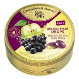 Cavendish & Harvey Double Fruıt Drops (Frenk Üzümü & Elma Dolgulu) 175 gr *6'lı - 1,2 kg