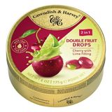 Cavendish & Harvey Double Fruıt Drops (Vişne & Misket Limonu Dolgulu) 175 gr *6'lı - 1,2 kg