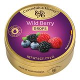 Cavendish & Harvey Wild Berry Drops Böğürtlen Aromalı Bonbonlar 175 g Metal Kutuda