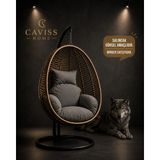 Caviss Home Tekli Salıncak Minderi, Salıncak, Minder, Oturma Minderi, Bahçe Mobilyası,yer Minderi,yer Koltuğu,ergonomik Sırt Destekli Oturma Minderi 70X60 cm - Antrasit - Gri