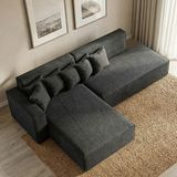 Cavissa Home Living Kraft Soft Köşe Koltuk Takımı - Antrasit - Sol Köşe
