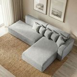Cavissa Home Living Kraft Soft Köşe Koltuk Takımı - Gri - Sağ Köşe