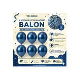 ÇAVUŞ E-TİCARET Lacivert Metalik Balon Seti,Doğum Günü Parti Balonu Parti Süsleme