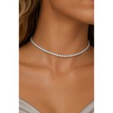 CAXBERN Kadın Zirkon Taş Su Yolu Choker Kolye