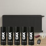 CAXCOLORS 5 Adet Isıya Dayanıklı Petek-Kalorifer-Radyatör-Klima Vernikli Sprey Boya Seti 400 ml - ANTRASİT GRİ