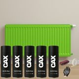 CAXCOLORS 5 Adet Isıya Dayanıklı Petek-Kalorifer-Radyatör-Klima Vernikli Sprey Boya Seti 400 ml - FISTIK YEŞİL
