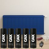 CAXCOLORS 5 Adet Isıya Dayanıklı Petek-Kalorifer-Radyatör-Klima Vernikli Sprey Boya Seti 400 ml - MAVİ