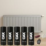 CAXCOLORS 5 Adet Isıya Dayanıklı Petek-Kalorifer-Radyatör-Klima Vernikli Sprey Boya Seti 400 ml - METALİK GRİ