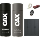 CAXCOLORS Ahşap&lake Dolap Boyası Özel Yapım Akrilik Sprey Boya 400 ml + Çizik Astarı - ANTRASİT GRİ
