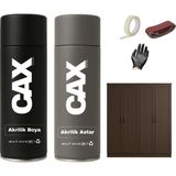 CAXCOLORS Ahşap&lake Dolap Boyası Özel Yapım Akrilik Sprey Boya 400 ml + Çizik Astarı - KOYU KAHVE