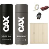 CAXCOLORS Ahşap&lake Dolap Boyası Özel Yapım Akrilik Sprey Boya 400 ml + Çizik Astarı - KREM