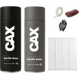 CAXCOLORS Ahşap&lake Dolap Boyası Özel Yapım Akrilik Sprey Boya 400 ml + Çizik Astarı - PARLAK BEYAZ